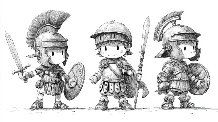 Illustration römischer Rechner – Grundlagen zu römischen Zahlen